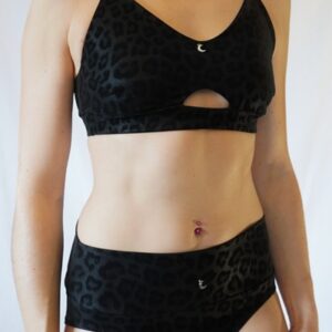 Black Leather Leo Top L