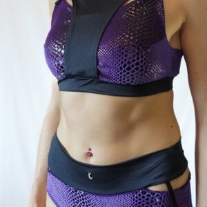 Snake Samt Shorts Purple Black L