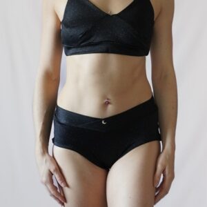 Black Glitter Shorts L